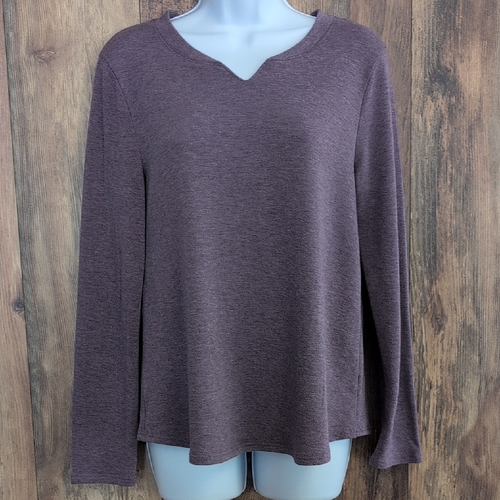 Emerald Deep Purple Long Sleeve Soft Sweatshirt Top S